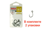 Крючки для рыбалки одинарные Saikyo SS075-BN IN-LINE EYE №1/0 (2 упк. по 6 шт.)