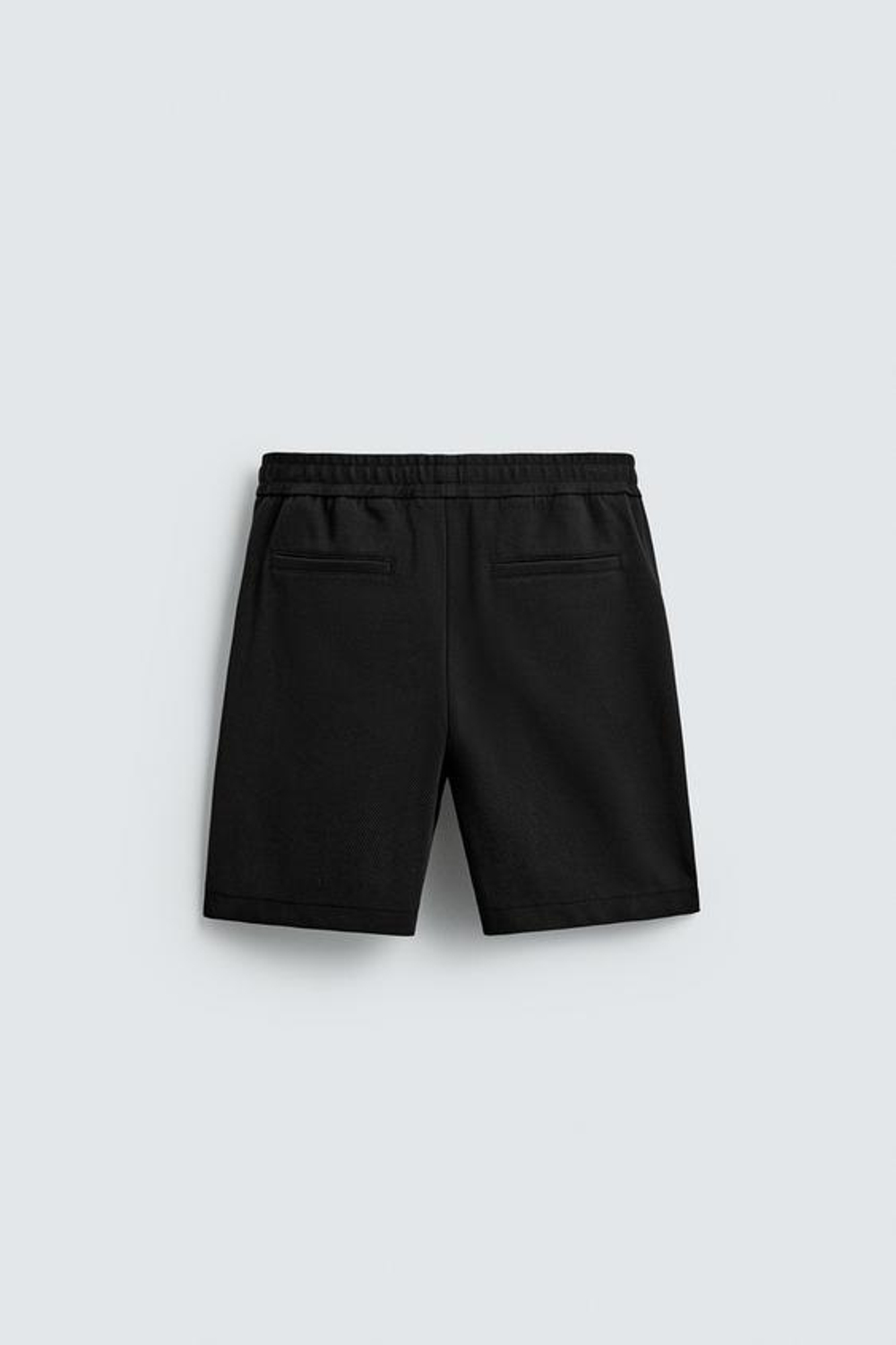 ZARA ШОРТЫ КОМФОРТНОЙ ПОСАДКИ ИЗ РЕЛЬЕФНОЙ ТКАНИ, ЧЕРНЫЙ