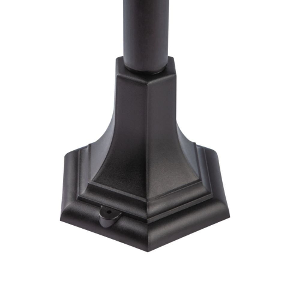 Садово-парковый светильник ЭРА НТУ 07-40-004 Валенсия 3 черный 6 гранный напольный IP44 Е27 max 60Вт | Садово-парковые светильники