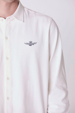 Рубашка муж. AERONAUTICA 1239 белая (лого синим)