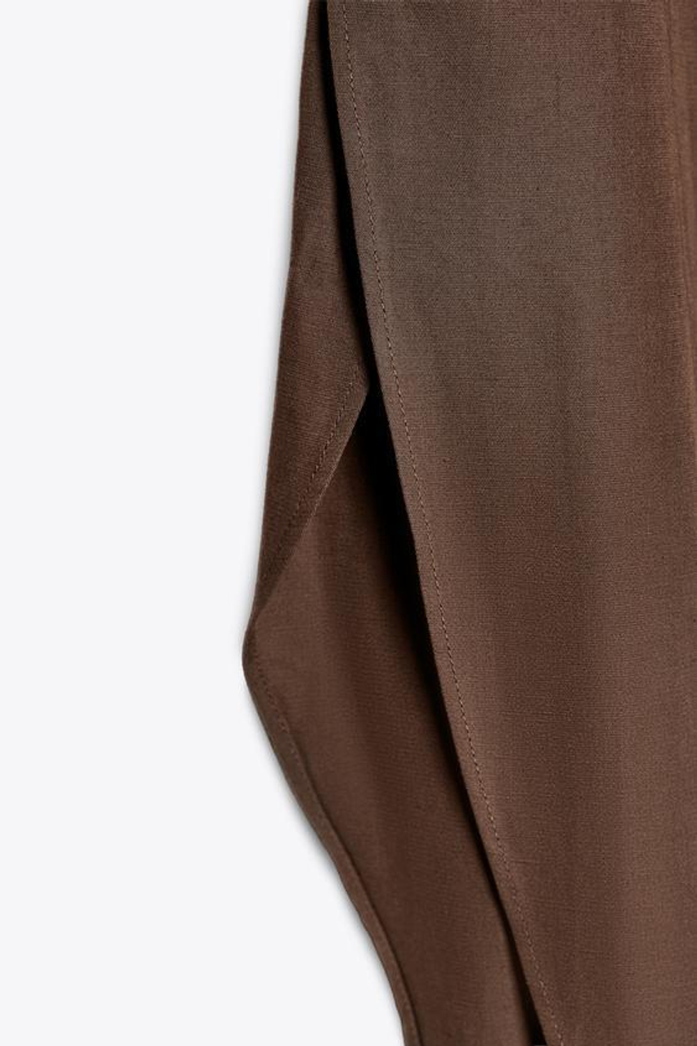 ZARA ШИРОКИЕ БРЮКИ С РАЗРЕЗАМИ — ZW COLLECTION, КОРИЧНЕВЫЙ