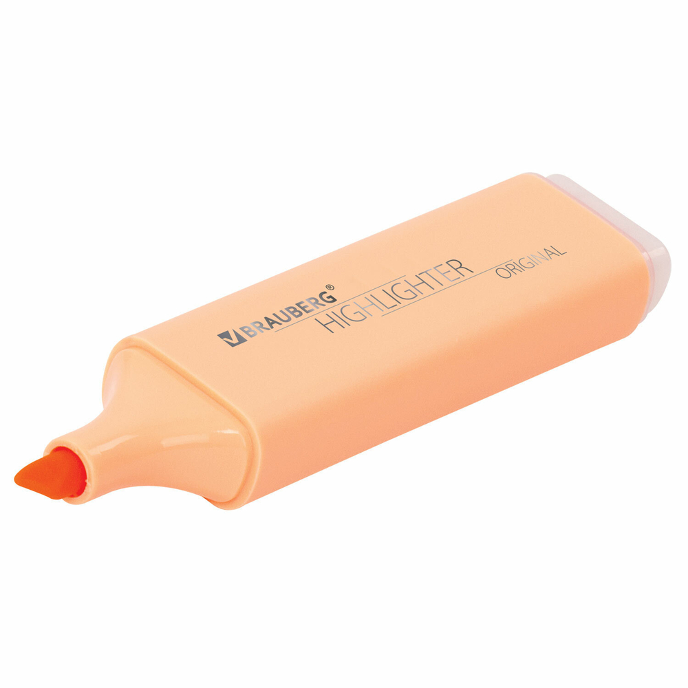 Текстовыделитель BRAUBERG "ORIGINAL PASTEL" ПЕРСИКОВЫЙ линия 1-5 мм (24 штуки в упаковке)