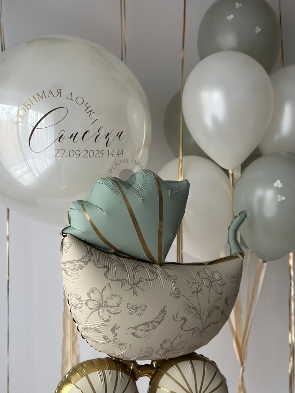 Воздушные шары на выписку для девочки №8638  Изображение3