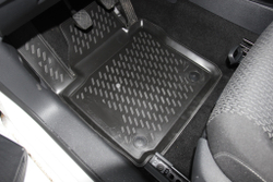 Коврики Standard, в салон VOLKSWAGEN Caddy, 2015- , 4 шт. (полиуретан, чёрные) Element.CARVLK00003