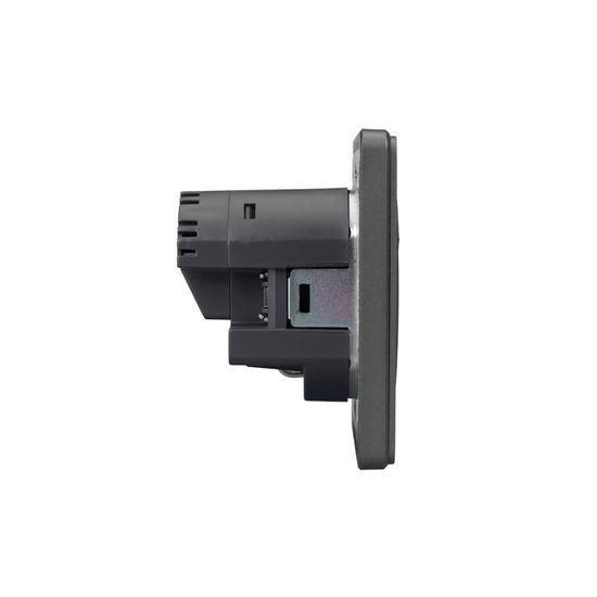 Розетка ROUND 1-ая с/з с/у з/ш 16А с USB A+C быстрой зарядки 5В/3А титан KRANZ