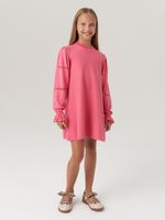 Платье для девочки с длинным рукавом AT1039 коралловый