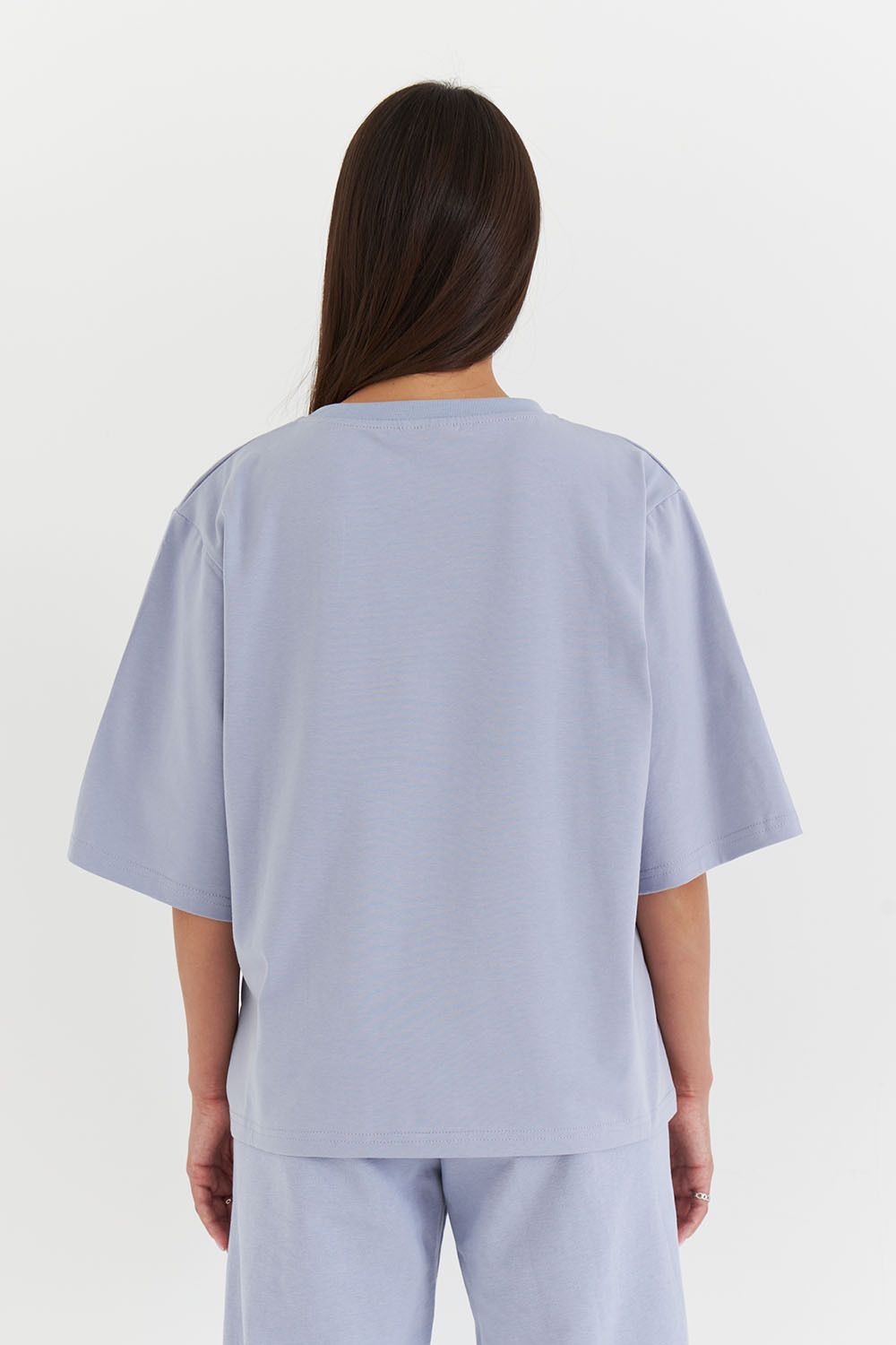 Футболка свободная лавандового цвета