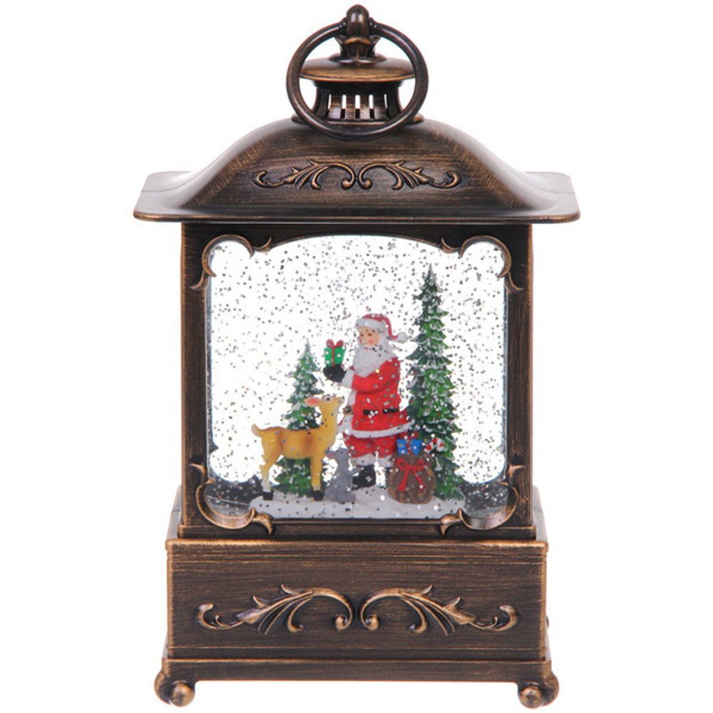 Сувенир с подсветкой «Волшебный пейзаж» 14,3*8*22 см, 8 мелодий, подсветка, эффект снегопада (работает от 3*АА, USB)