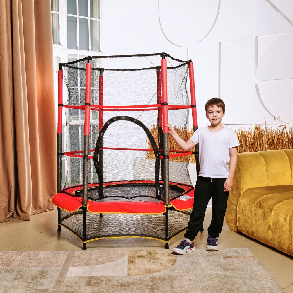 Батут детский DFC TRAMPOLINE-RED 55&amp;quot; с сеткой