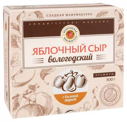 Сыр яблочный с вяленой грушей Вологодская Мануфактура 300г