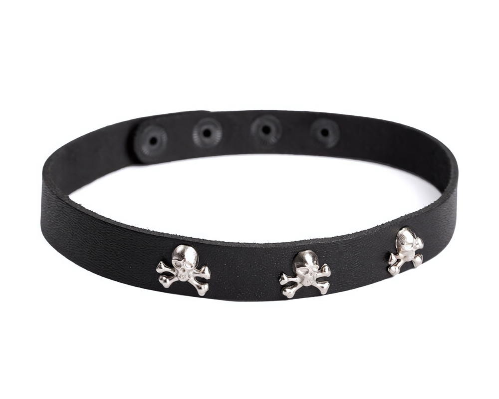 Чокер "Веселый Роджер" (Цвет: черный)