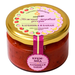 Нежный медовый десерт HoneyForYou "Клубника и банан", крем-мед, 250 г.