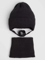 Шапка для девочки осенняя со снудом