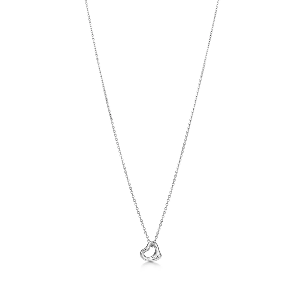 Подвеска из серебра 925, Tiffany.💠 Open heart - 7mm. В наличии
