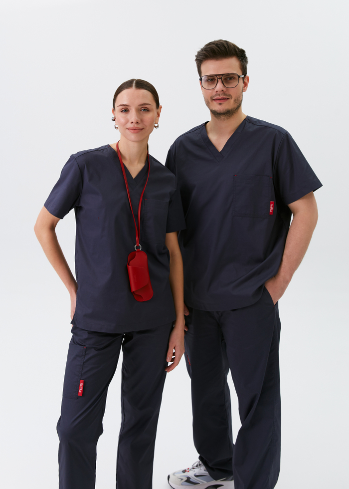 Топ медицинский унисекс Red Base, ртуть хлопок