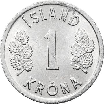 1 крона 1977 Исландия