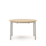 Montuiri раздвижной круглый стол из дубового шпона с серыми ножками
