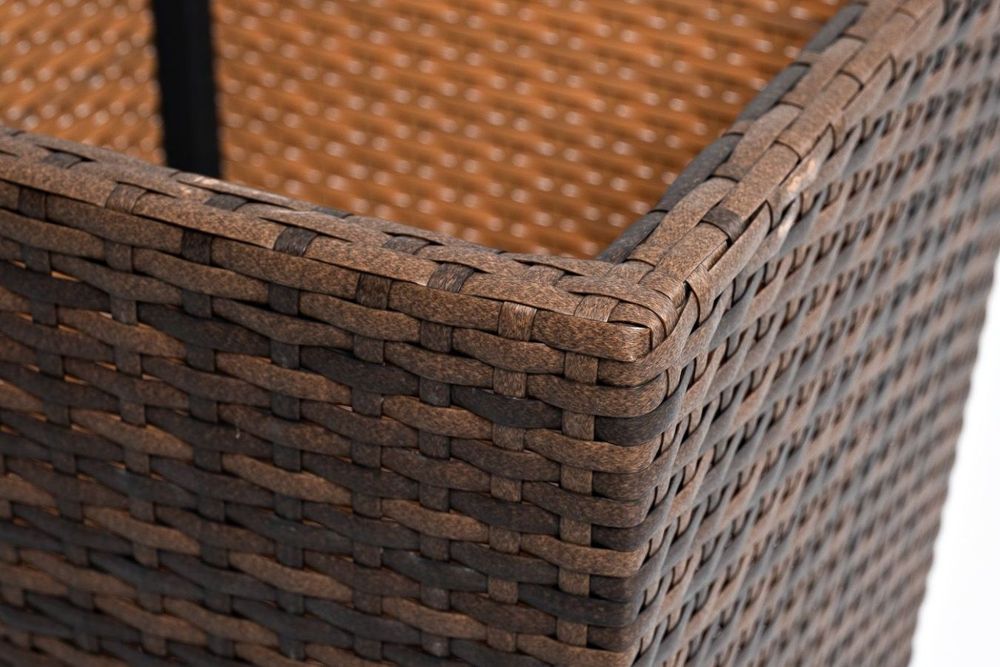 "Капучино" кашпо для цветов плетеное из искусственного ротанга, цвет коричневый
