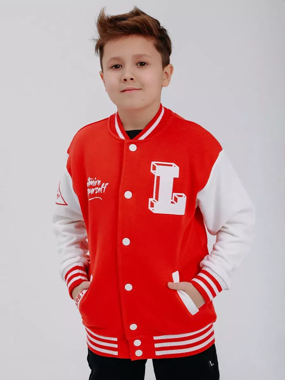 Красный бомбер для школы и сада