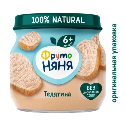 Фрутоняня пюре Мясное Телятина 80г