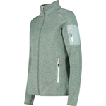 Толстовка флисовая CMP Women's Fleece Knit Tech 3H14746 Jacket, артикул 3H14746, цвет JADE-BIANCO (07ER)