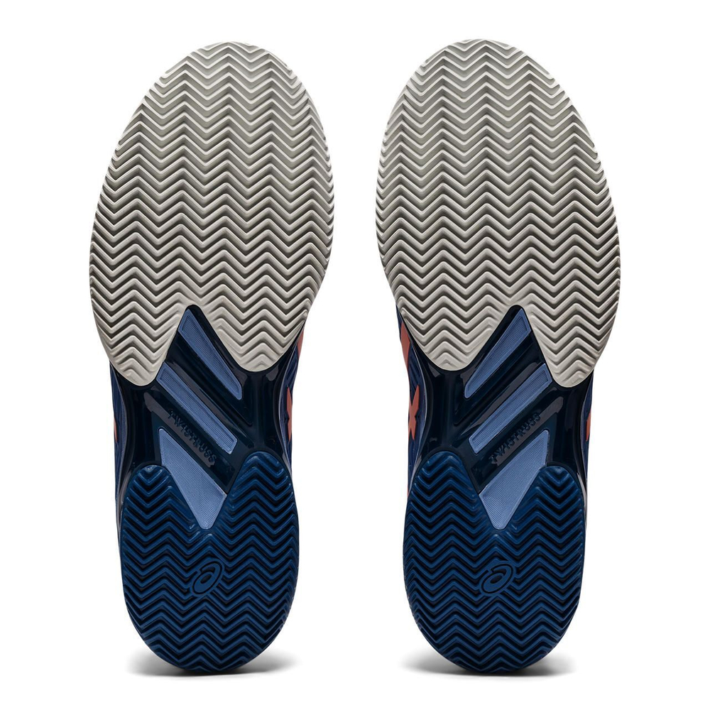 Мужские кроссовки теннисные Asics Solution Speed FF 2 Clay - blue harmony/guava