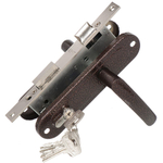 Замок врезной Зенит, ЗВ7-70.4-02, БП-00009840, ручка в комплект, цилиндровый, медь