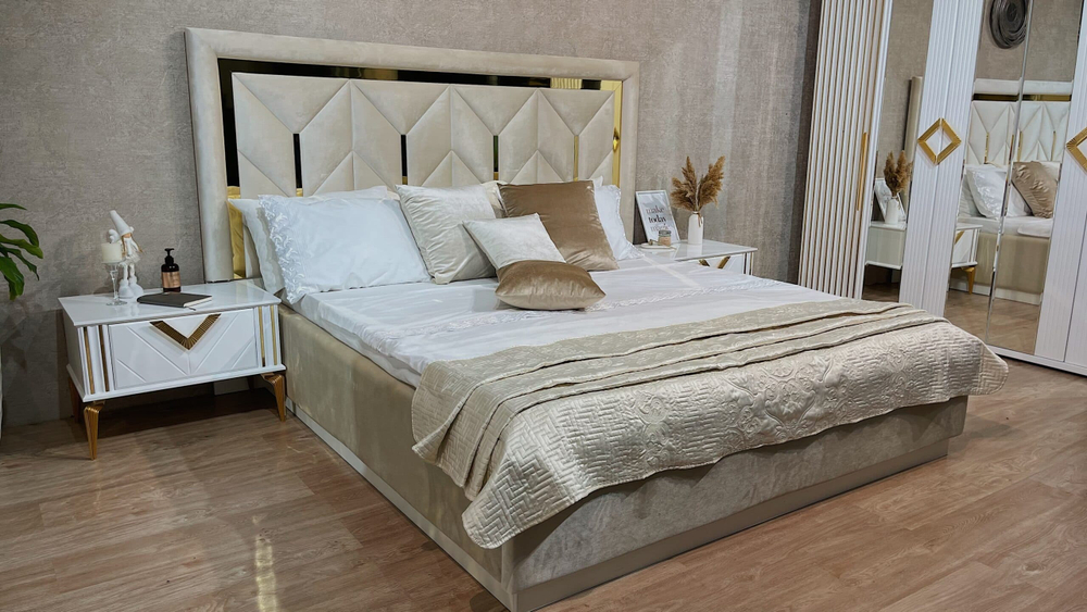 Коллекция “Анкара” фрезерованная сатин (c подъемным механизмом)