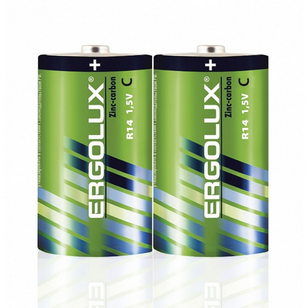 Батарейка R-14 Ergolux Zink (2шт/уп)