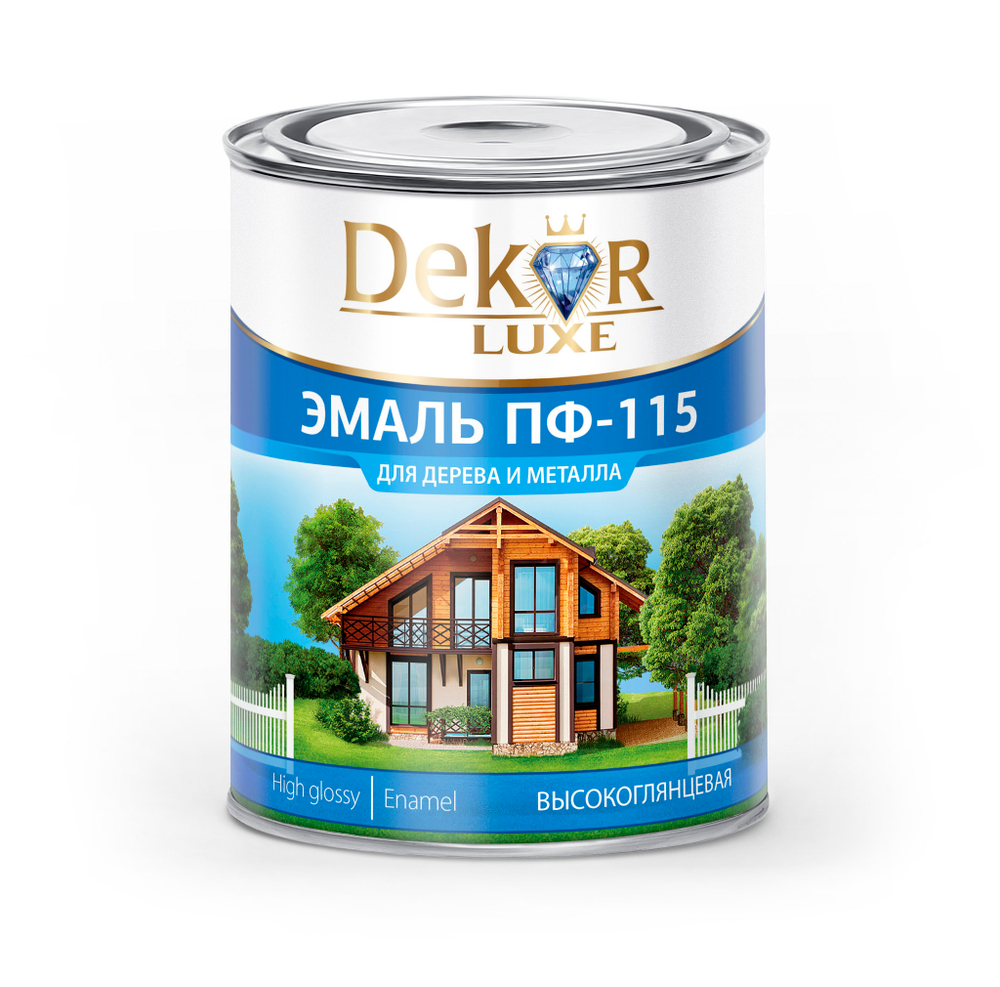 DEKOR LUXE  Эмаль ПФ-115 Шоколадная 0,8кг (Кубанские краски)