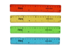 Линейка гибкая 20 см, 4 цвета микс