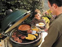 Керамический гриль Big Green Egg XL XLarge (очень большой), 61 см, на модульной подставке с тумбой