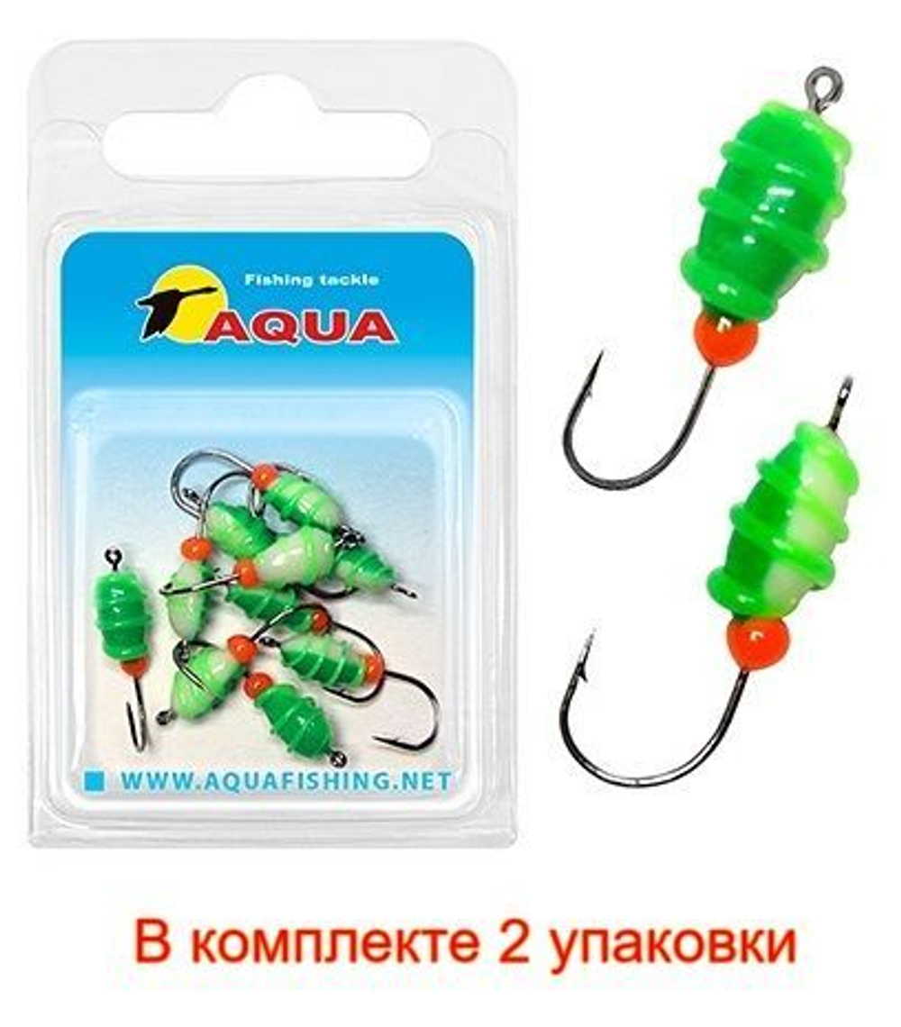 Мормышка фосфорная №07 P, 2 упк по 10 шт 0,14g