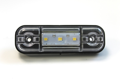 77-01 Фонарь габаритный, передний, светодиодный (3 LED), белый, 12/24 В (ан. 1098.3731, ОГ-40)Аналог