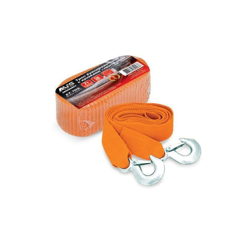 Трос буксировочный лента 7 т 5 м 2 крюка в пакете AVS ET-7HS