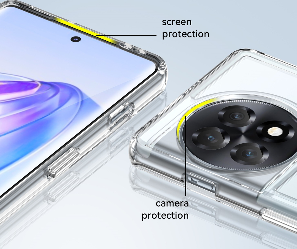 Мягкий прозрачный чехол для OnePlus Ace 2 и 11R, увеличенные защитные свойства, мягкий отклик кнопок