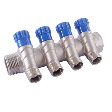 VT. Коллектор 4 вых 3/4"х1/2" рег. вент. нар.р.