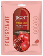 KR/ JIGOTT Маска-салфетка для лица "Гранат" / POMEGRANATE Real Ampoule Mask