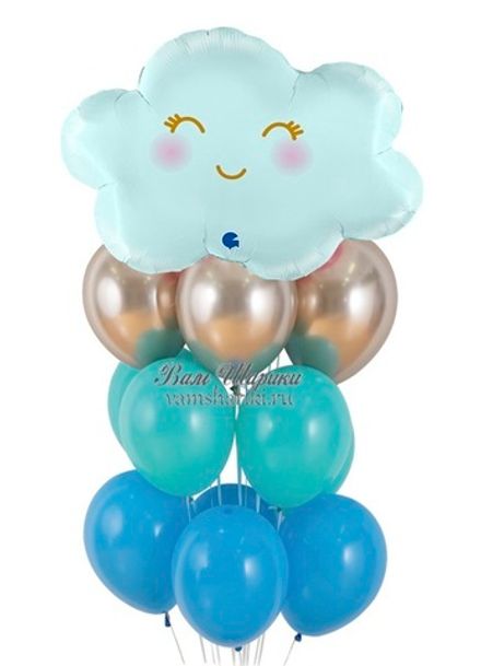 Букет шаров "Милое голубое облачко"