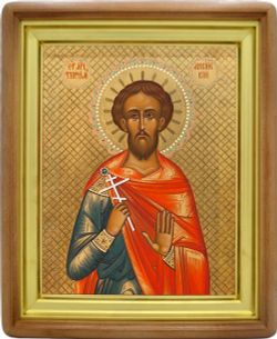 Трофим Ликийский святой мученик. Икона на холсте.