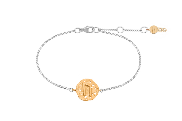 Браслет с руническим медальоном-амулетом Уруз на цепочке, микс