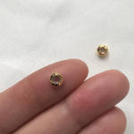 0750-з Замок "скользящий" с силиконовым стопером, 5 мм, позолота