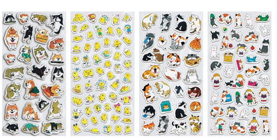 Наклейки декоративные 17,5х9см. "Настроение" ассорти 4 видов (FUNSTER)