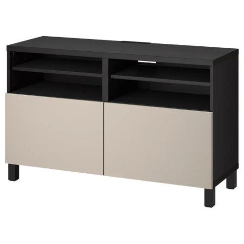 Тумба под телевизор - IKEA BESTÅ/BESTA, 120x42x74 см, черный, Бесто ИКЕА