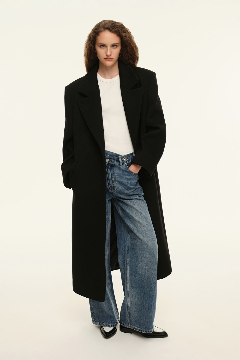 Пальто прямого кроя (((Choux Base))), черное