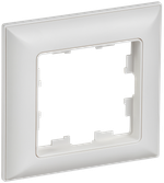 BRITE Рамка 1-местная РУ-1-БрАБ арктический белый/белый IEK