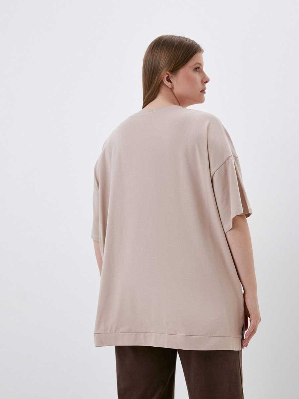 Футболка длинная больших размеров