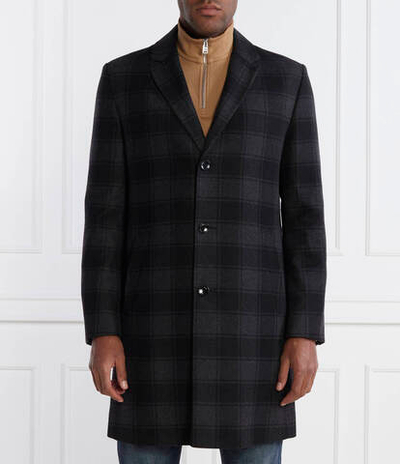 Хлопковое пальто h-hyde-c-224 BOSS BLACK - черный(50502270)