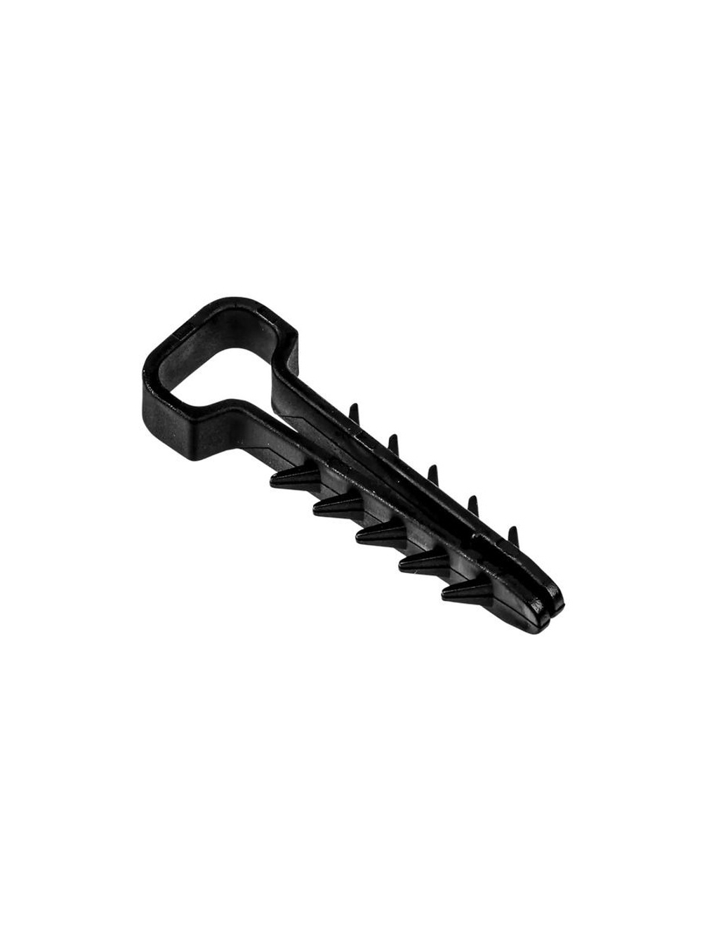 Дюбель-хомут PCD-F 05х10-45-100BL для плоского кабеля PA6.6 черн. (уп.100шт) JazzWay 5054981