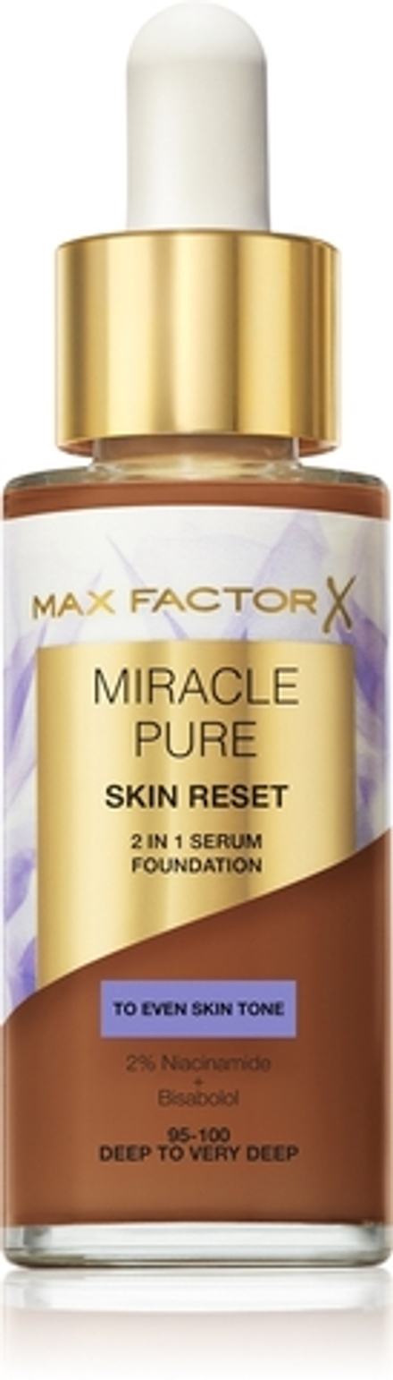 Max Factor Miracle Pure Skin Reset - Подкладка для ухода оттенок 95-100 Deep To Very Deep, 30 ml